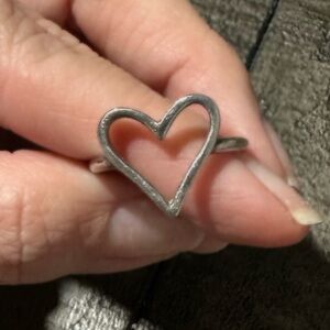 James Avery Open Heart Silver Ring